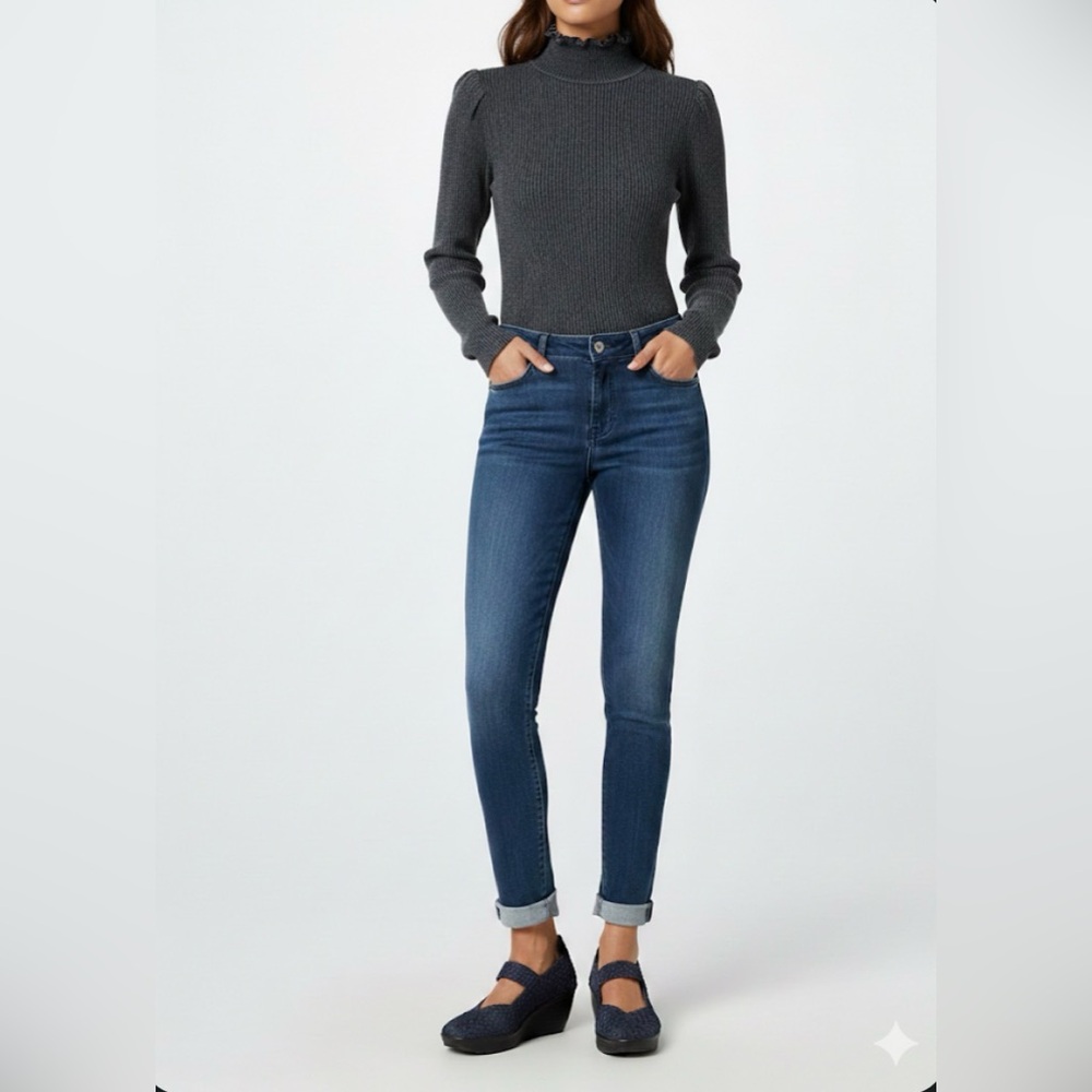 NWT Wolford Cotton Velvet Ribbed Bodysuit XS Black-Chiné Turtleneck Stretch